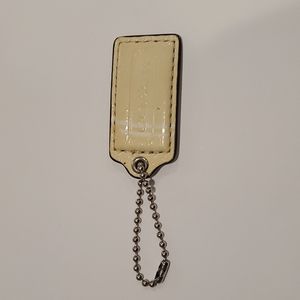 Coach Patent Leather Hangtag Keychain Bag Charm Vintage